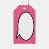 パーソナライズされた漫画ブックアポップ・アートのートハッピーバースデー ギフトタグ (裏面)