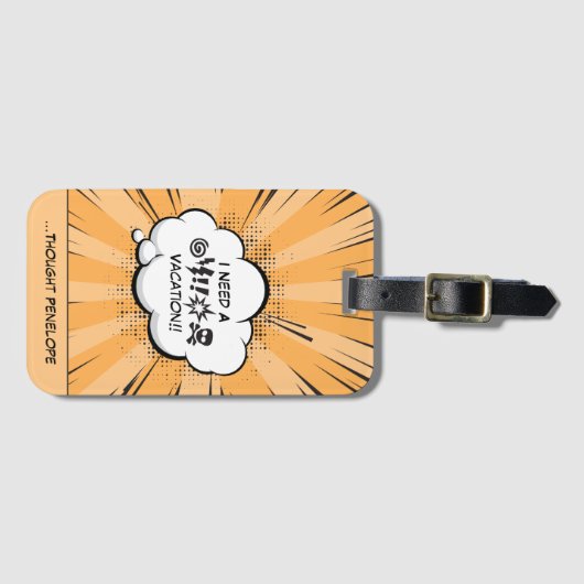 パーソナライズされた漫画ブックアートラゲージタグ ラゲッジタグ (正面横)
