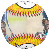 パーソナライズされた漫画ブック音声通話2フォト ソフトボール (裏面)