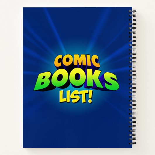 パーソナライズされた漫画書一覧 ノートブック (裏面)