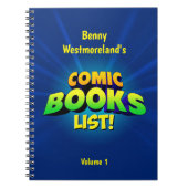 パーソナライズされた漫画書一覧 ノートブック (正面)