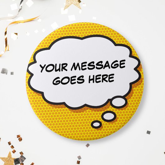 パーソナライズされた漫画考えブックアポップ・アートのートバブル 缶バッジ