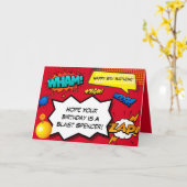 パーソナライズされた漫画 カード (黄色い花)