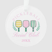 パーソナライズされた漬物オーナメントカスタム年 オーナメント (正面)