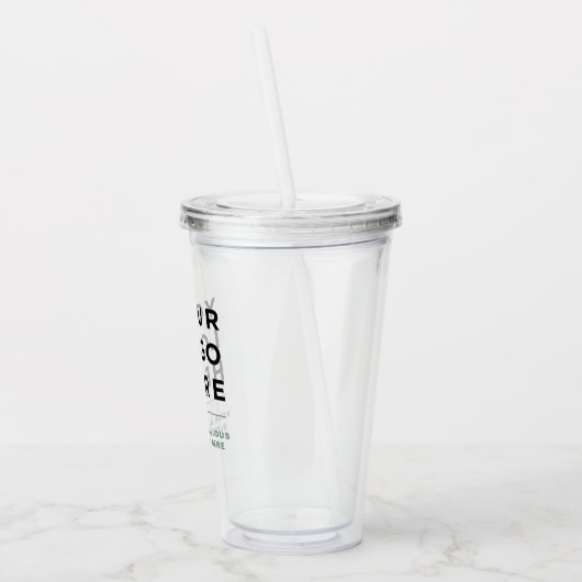 パーソナライズされた澄んわらを巻いたタンブラー アクリルタンブラー (左)