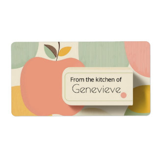 パーソナライズされた焼いた商品ラベル – レトロインスパイア ラベル