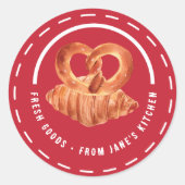 パーソナライズされた焼いたGoods from My Kitchen ラウンドシール (正面)