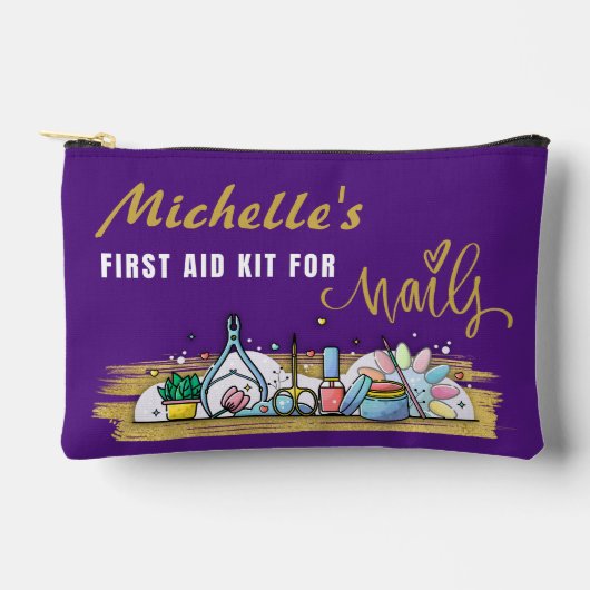 パーソナライズされた爪、 ネイルアクセサリーバッグ用救急箱 アクセサリーポーチ (正面)