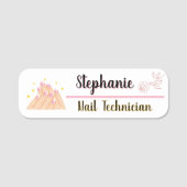 パーソナライズされた爪、 ネイルテックのロゴ美しい 名札 (正面)