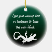 パーソナライズされた爬虫類の装飾 リザード オーナメント (裏面)