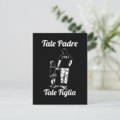パーソナライズされた父と娘の名前 父の日 ポストカード (スタンド正面)
