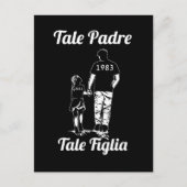 パーソナライズされた父と娘の名前 父の日 ポストカード (正面)