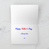 パーソナライズされた父の日のネクタイ カード (内部)