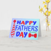 パーソナライズされた父の日のネクタイ カード (黄色い花)