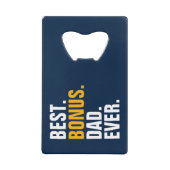 パーソナライズされた父の日最高ののパパ クレジットカード栓抜き (正面)