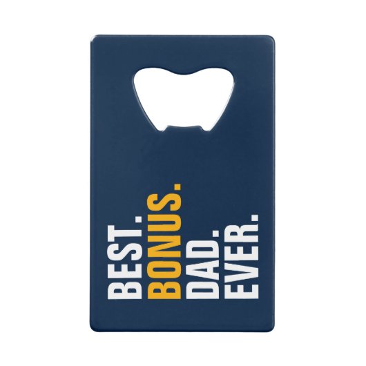 パーソナライズされた父の日最高ののパパ クレジットカード栓抜き (正面)