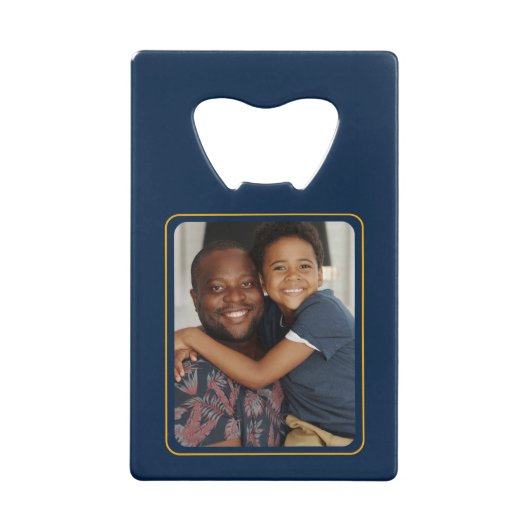 パーソナライズされた父の日最高ののパパ クレジットカード栓抜き (裏面)