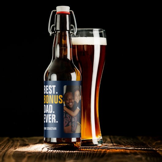 パーソナライズされた父の日最高ののパパ ビールラベル