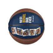 パーソナライズされた父の日最高ののパパ ミニバスケットボール (正面)