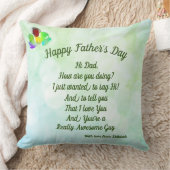 パーソナライズされた父の日 クッション (ブランケット)