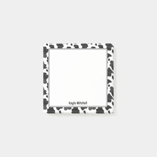 パーソナライズされた牛のはっきりしたプリント ポストイット (正面)