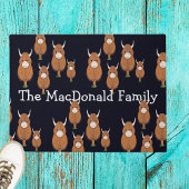 パーソナライズされた牛 ドアマット