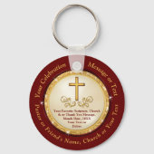 パーソナライズされた牧師へのキリスト教賜物 キーホルダー (正面)