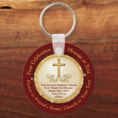 パーソナライズされた牧師へのキリスト教賜物 キーホルダー (正面)