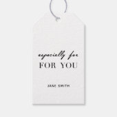パーソナライズされた特にFor Youギフトラベルホワイト ギフトタグ (正面)