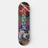 パーソナライズされた犬のスケボー スケートボード (正面)