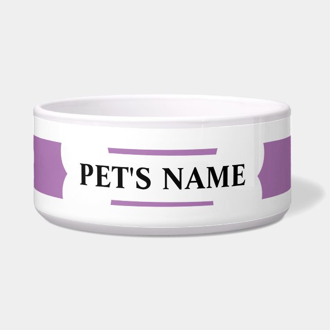 パーソナライズされた犬の骨のペットボウル ボウル (正面)
