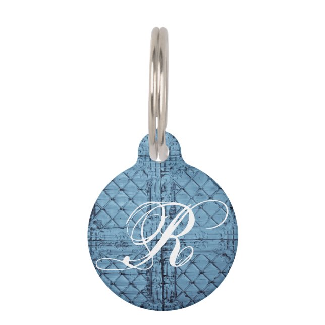 パーソナライズされた犬のIDタグ ラスティックスズパネル天井C ペット　ネームタグ (正面)