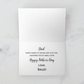 パーソナライズされた犬パパ 面白い写真 楽しい父の日 カード (内部)