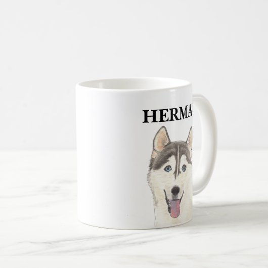 パーソナライズされた犬 コーヒーマグカップ (正面右)