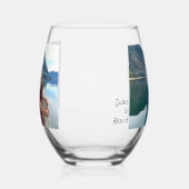 パーソナライズされた独身のカスタム ステムなしワイングラス (右)