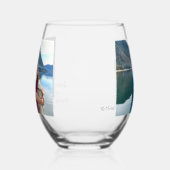 パーソナライズされた独身のカスタム ステムなしワイングラス (左)