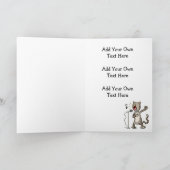 . .パーソナライズされた猫のグリーティングカードを歌う カード (内部)