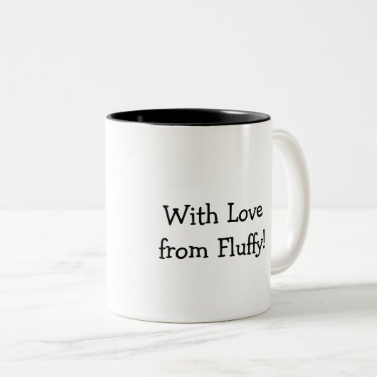 パーソナライズされた猫パパ ツートーンマグカップ (正面右)