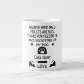 パーソナライズされた猫好きの贈り物 ジャンボコーヒーマグカップ (正面)