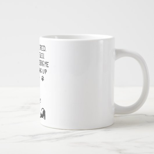 パーソナライズされた猫好きの贈り物 ジャンボコーヒーマグカップ (右)