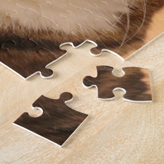 パーソナライズされた猫好きカスタムフォトおもしろい引用文 ジグソーパズル (側面)