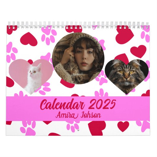パーソナライズされた猫好きカレンダー2025 カレンダー (カバー)
