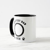 パーソナライズされた猫最高のパパエバカスタムー写真 マグカップ (正面左)