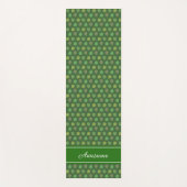 パーソナライズされた玉ツリー葉オングリーンヨガマット ヨガマット (正面)