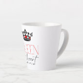 パーソナライズされた王冠 カフェラテマグ (右アングル)