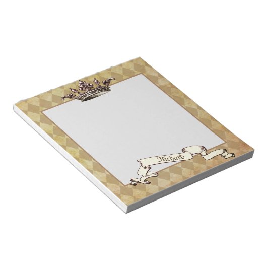 パーソナライズされた王室の令 ノートパッド (アングル)