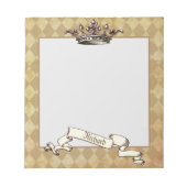 パーソナライズされた王室の令 ノートパッド (正面)