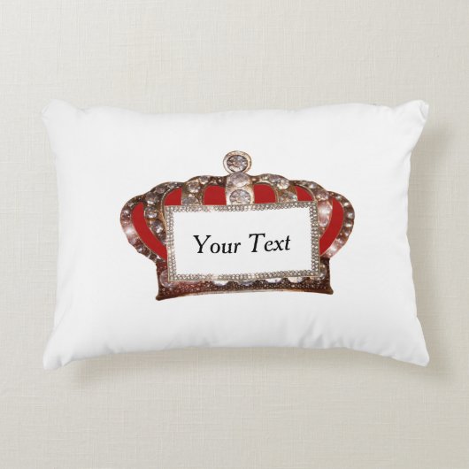 パーソナライズされた王室の冠 アクセントクッション (正面)