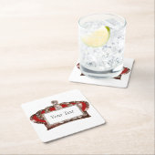 パーソナライズされた王室の冠 スクエアペーパーコースター (インサイチュ)