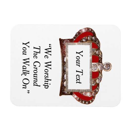 パーソナライズされた王室の冠 マグネット (横)